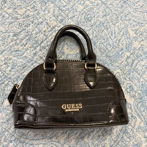GUESS Y2K Black Croc-Embossed Mini Bag